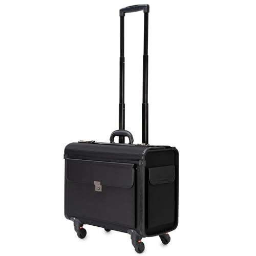 Alpine Swiss 4-Wheel Rolling Briefcase