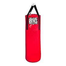 CLETO REYES Heavy Punching Bag for Adults Boxing Training Equipment, MMA, Kickboxing, Muay Thai, Nylon-Canvas, Large, Classic Red