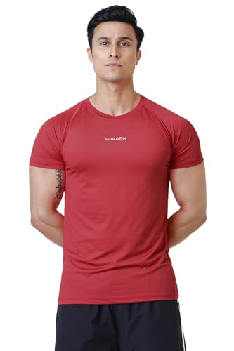 Image of FUAARK Men Solid Round Neck Slim Fit Tshirt