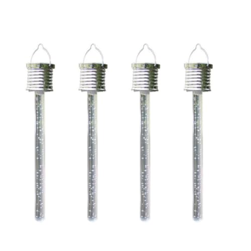 4 Lampes Solaires LED en Tube Acrylique Extérieures et Étanches pour Jardin