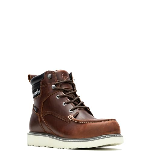 Image of Wolverine Men's Trade Wedge 6 inch Moc Toe Steel Toe Construction Boot