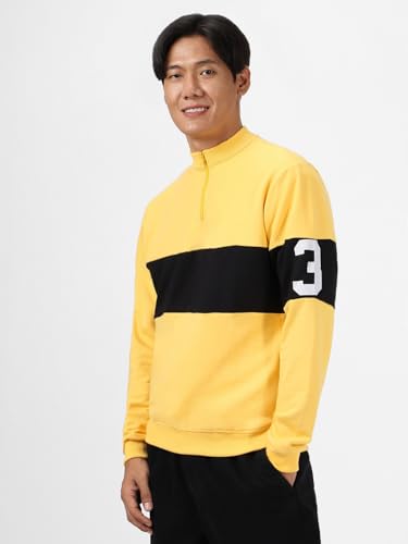 Image of Urbano Fashion Men's Cotton Color Block Sweatshirt