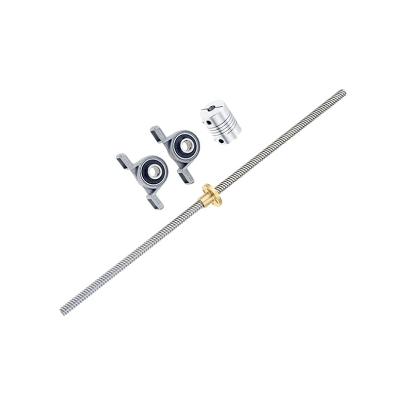 Vis en plomb T8 400mm avec pas de 2mm et raccord KP08 pour axe d'imprimante 3D