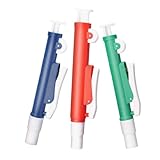 PRETYZOOM 3piezas Bombas Pipeta Manual para Laboratorio Control Preciso y Ergonómico Manejo Exacto De Líquidos Volúmenes y Herramienta Resistente para Suministros Científicos
