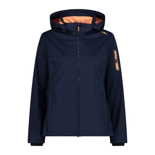 CMP - Leichte Softshelljacke für Damen mit abnehmbarer Kapuze, Blauer...