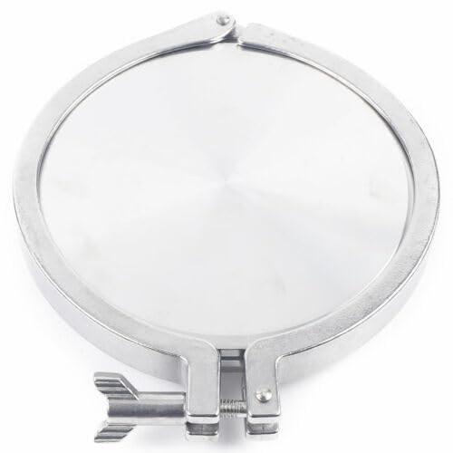 Shikiy Stainless Steel End Cap, 6 Inch Sanitary 304 Stainless Steel Tri Clamp Weld Ferrule & End Cap & Clamp & Gasket Kit, Silver