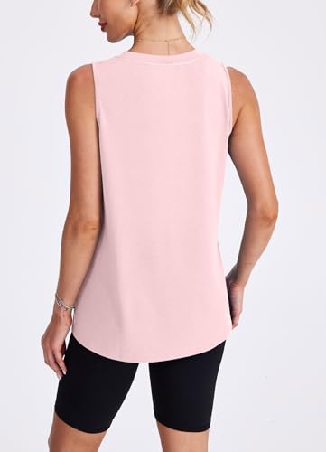 Image of Womens Workout Tank Tops Lightweight Sleeveless Shirts for Women Loose Fit Tops for Athletic Running Tennis Yoga