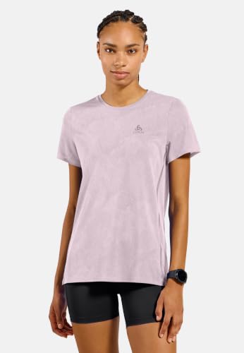 Maillot de course Odlo Zeroweight Chill-Tec ventilé rose