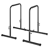 Dip Stand Station Heavy Duty Dip bar Adjustable Height/Width Fitness Workout for Tricep Dips, Pull-Ups, Push-Ups