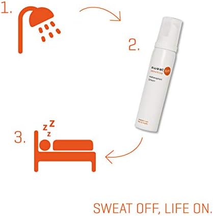 Sweat-Off Sensitive Antiperspirant Foam, Liquid, 75 ml Against Sweating, White / black / orange, 75 ml (Pack of 1) - Image 4