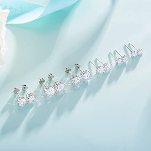 Lane Woods Hypoallergenic Small Diamond Moissanite Stud Earrings For Women Studs Earring Set Valentines Day Gifts thumb #6