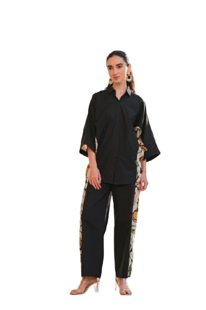 Women's Cotton Black Co-ord Sets-image-23