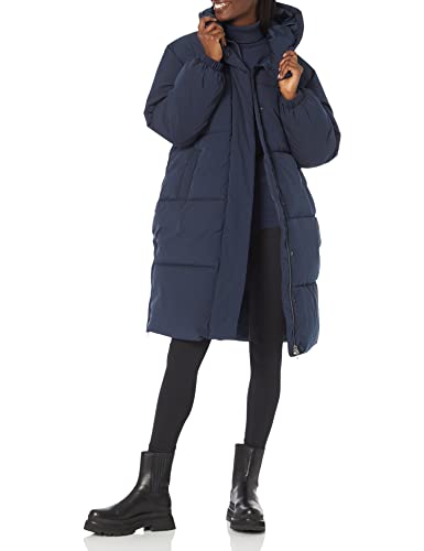 Amazon Essentials Women's Oversized Long Puffer Jacket (Available in Plus Size), Navy, Large