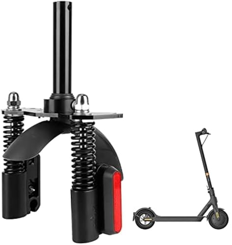 Pizgear Suspensión delantera hidráulica con amortiguador, guardabarros delantero y reflector for patinetes eléctricos Xiaomi M365 Pro, Pro2, 1S, MI3, Essential Lite. Resorte de suspensión delantera pa