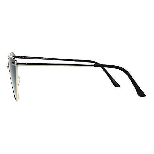 PASTL Womens Sunglasses High Fashion Wide Metal Cateye Frame Spring Hinge4