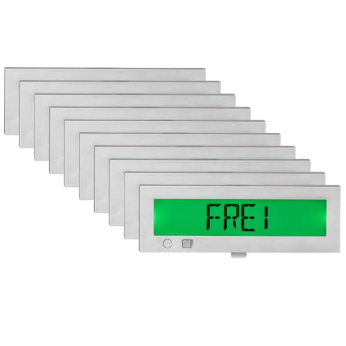 10x Go2 Frei Belegt Türschild| Digitales Frei Besetzt Schild | LED Anzeige rot oder grün hinterleuchtet | mehrsprachig | Bitte nicht stören für Büro oder privat