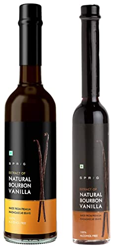 Image of S P R I G All Natural Bourbon Vanilla Extract Bottle, 50 Ml & Extract Of Natural Bourbon Vanilla, 100 Ml