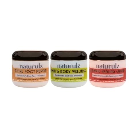 Naturulz Bundle and Save (3pc) Ultimate Healing Cream, Total Foot Repair & Skin & Body Wellness All-Natural Body Care, Plant-Based Formulas, Herbal Extracts, For Discomfort, Foot and Skin Care Cover