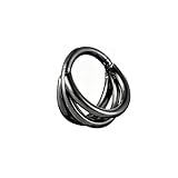 1 aro de acero inoxidable para labio, tragus, hélice, 3 capas, 1.2x8mm, Metal, Sin piedra preciosa