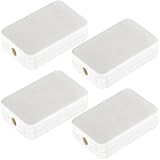 4 Stück Abzweigdose Mini 55x35x15mm Verteilerdose Klein Klemmdose Aufputz Aufputzdose Weiß Abzweigkasten Flach aus ABS für Elektronikprojekte Leiterplattengehäuse