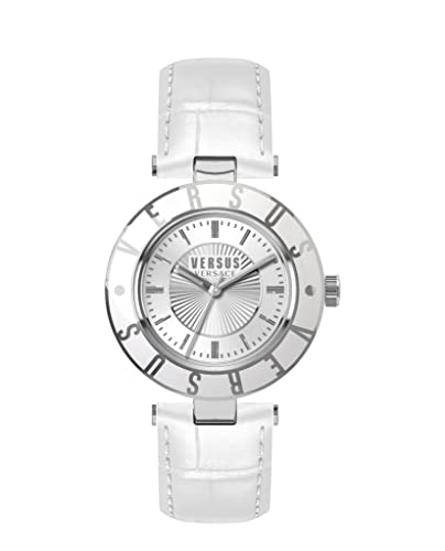 Versus Versace Womens White 34 mm Logo Watch SP8120015, Stainless Steel/White, Logo