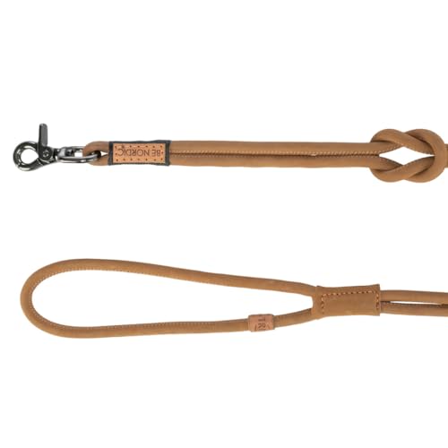 Trixie Hundeleine aus Leder BE Nordic Leine Leder XS-L, 1,20 m ø 8 mm in braun - Lederleine für Hunde mit nordischem Charme - für sehr kleine bis große Hunde - 17461