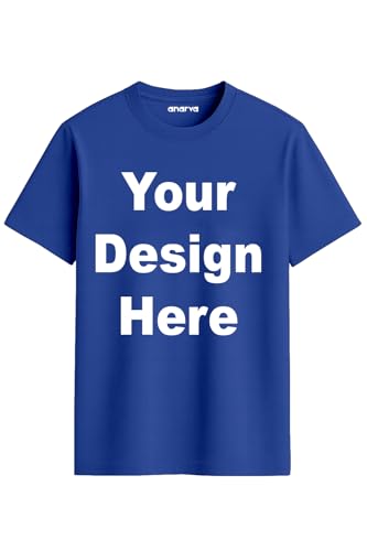 Image of Amazon Brand - Anarva Customized Tshirt for Men & Women Cotton T-Shirt - Personalised with Your Own Design, Logo, or Text