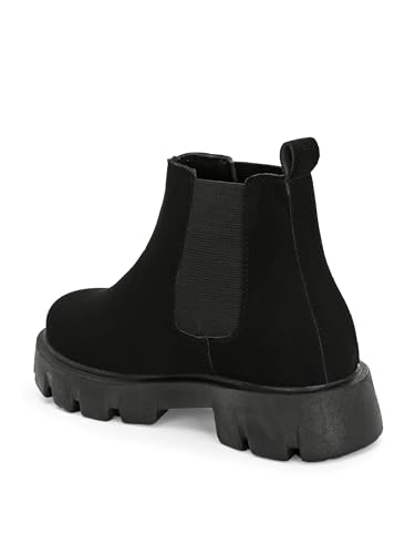 Image of HiREL'S Men's Premium Suede Chelsea Boots|Soft Cushioned Chunky Insole |Slip-Resistance|Dynamic Feet Support|Arch Support Boots| Height Increasing Boots for Men
