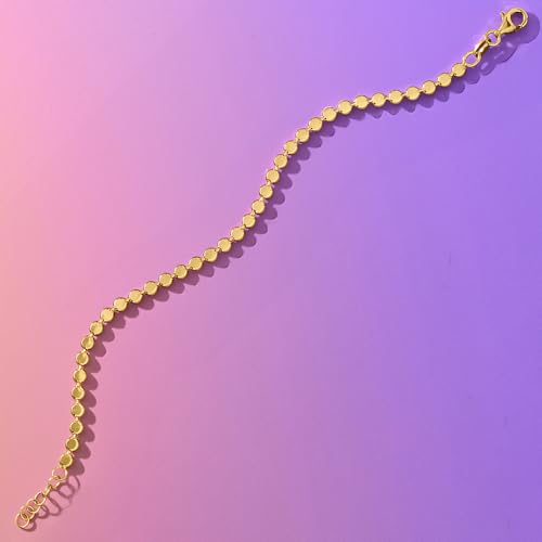 Pure Collection by Ross-Simons Italian 18kt Gold Vermeil Flat-Bead Bracelet3