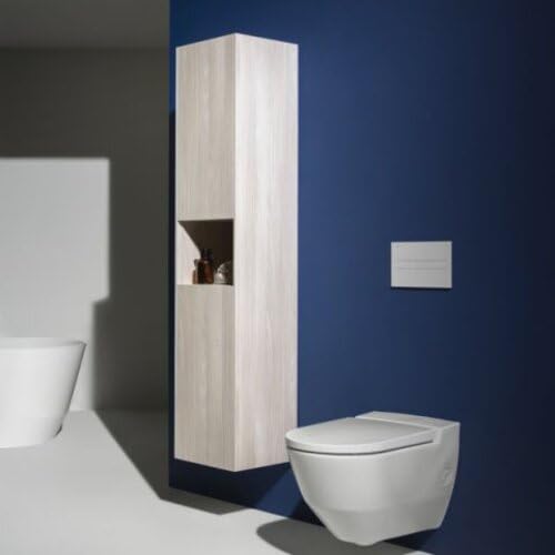 Laufen Navia Cleanet Dusch-WC, Tiefspüler 4,5/3-Liter wandhängend, spülrandlos, 37x58 cm, mit seitlicher Öffnung für externen Wasseranschluss 19,5 cm; Farbe: weiss matt – Bild 6