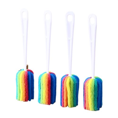 4 Uds. Cepillo for Tazas, Herramienta de Limpieza de Cocina, Cepillo de Esponja for Botella de Vino, café, té, Taza de Vidrio, Cepillo con Mango, Venta al por Mayor