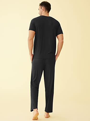 Latuza Men's Viscose Pajamas Set Shirt and Pants with Pockets4