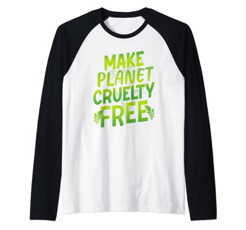 Camisa vegana Pro Dieta a base de plantas Vegetariana Libre de crueldad Camiseta Manga Raglan