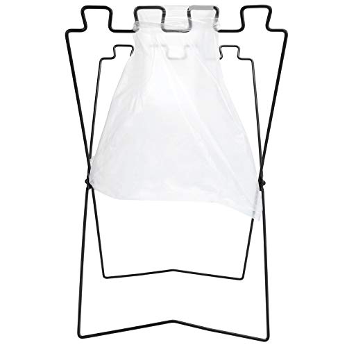 Garden Trash Bag Holder, Folding Garbage Bag Holder Frame Leaf Bag Holder Stand Lawn Bag Holder Bag Buddy Trash Bag Holder Portable Trash Bag Holder Multi-Use Metal Garbage Bag Holder Frame