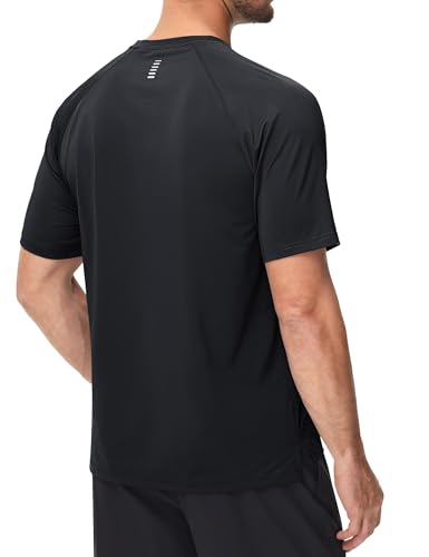 MAGCOMSEN Men's Dry Fit Shirts Mesh Short Sleeve Athletic Lightweight Workout Performance Hiking Shirt2