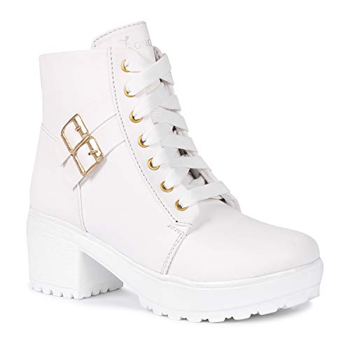 Longwalk Women Fashion Casual Boot High Ankle Heel for Girls Boot