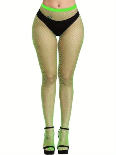 Image of Boolavard Fishnet Stockings, High Waist Tights for Women, Fish Net Tights Ladies Plus Size One Size Fit All