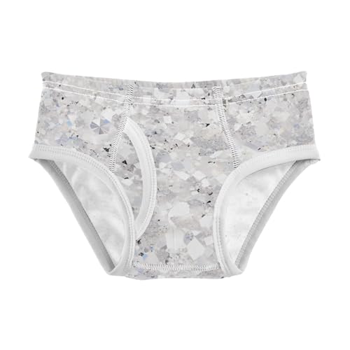 KLL Silver Glitter Pattern Shiny Sparkles Toddler Boys Pure Cotton Athletic Underwear Cute Children Panties