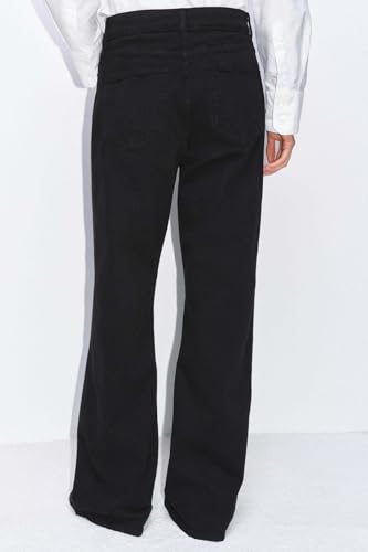 Image of KOTTY Women's High-Waist Button Relaxed Fit Casual Ankle Length Stylish Jeans