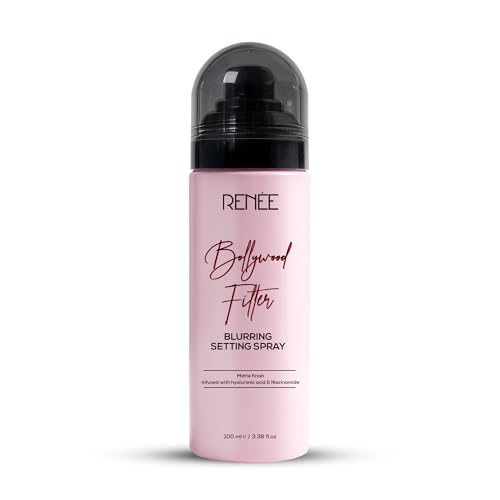 RENEE Bollywood Filter Blurring Setting Spray for Face Makeup, Matte Finish & Pore Blur Effect with Niacinamide & Hyaluronic Acid, Long Lasting Makeup Fixer & Shine Control, Fine Mist 100ml