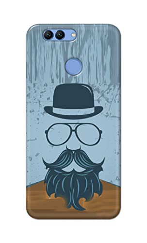 Image of PRINTFIDAA Mustache Beard and Hairstyle Hipster in Glasses Printed Designer Hard Case for Huawei Nova 2 Plus, BAC-L03, BAC-L21, BAC-L23 Back Cover -(e) RPM1002