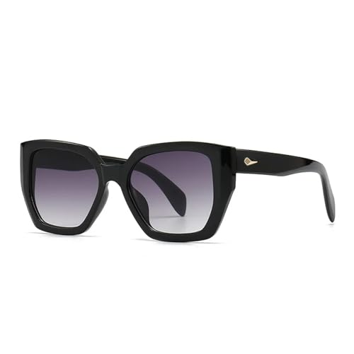 Lunettes de soleil polygonales grand taille aux finitions vintage et verres miroir