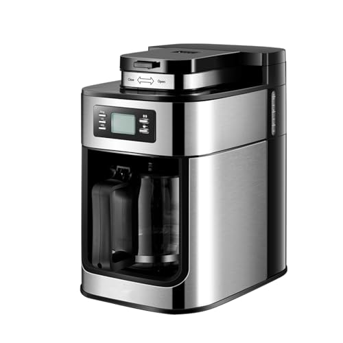 SENECESLI cafeteras Totalmente Automática con Molinillo de café de Rebabas Incorporado, 8 Tazas, Temporizador Programable de 24 Horas, Función de Mantener Caliente, (Enchufe de la UE) SENECESLI cafeteras Totalmente Automática con Molinillo de café de Rebabas Incorporado, 8 Tazas, Temporizador Programable de 24 Horas, Función de Mantener Caliente, (Enchufe de la UE)