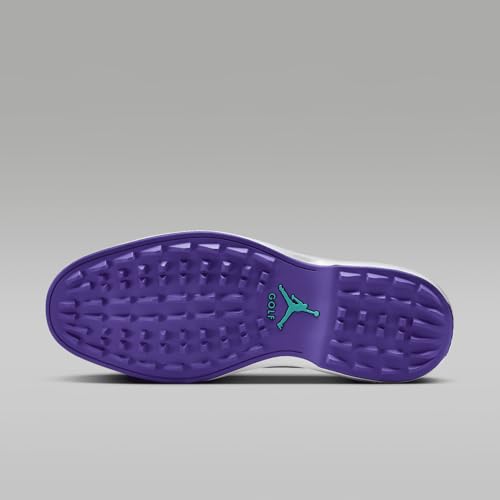 Image of Jordan ADG 5 Golf Shoes (Wide) (FQ7874-100, White /Emerald Rise /Grape Ice)