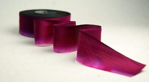 1/2" (12mm) Hand Dyed Silk Ribbon bias Cut 10 Yard Cutting - Color 030 Purple
