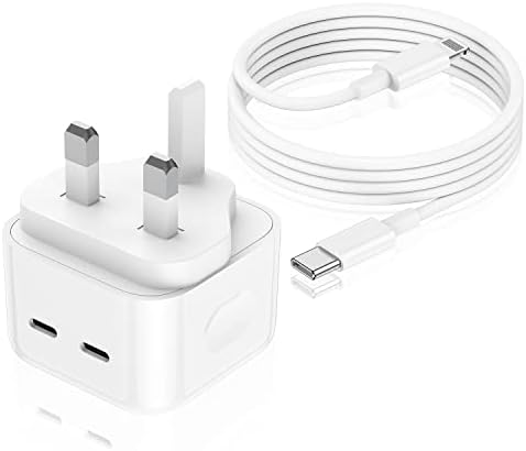 [Apple MFi Certified] iPhone Fast Charger, 35W Dual USB C Port Power Adapter with 2M iPhone Charging Cable Super Fast for Apple iPhone 14/14 pro/13/13 Pro/12/12 Pro/11/11 Pro/11 Pro Max