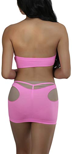 Image of ToBeInStyle Women's Stretch See Through Fishnet Novelty Mini Rave Party Dress