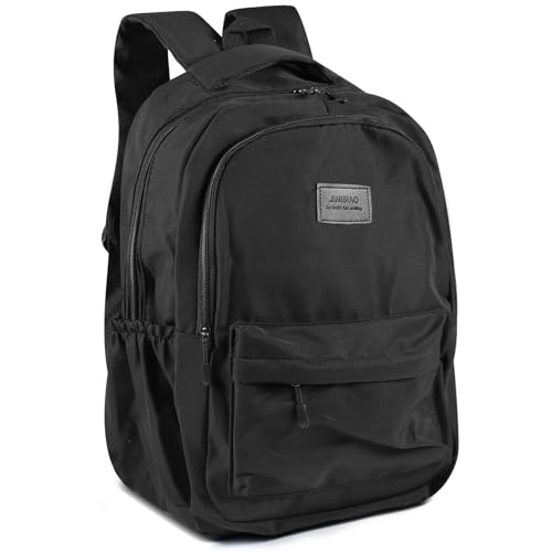 Auirshiky Mochila para hombre, mochila escolar para niñas, mochila negra, mochila sencilla para estudiantes, mochilas para portátiles, mochilas escolares, adolescentes, mochila con muchos