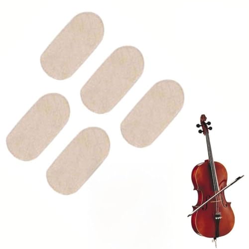 BildeeMait 5 x Cellobrücken-Pergament-Saitenschutz, hellgelb, hochwertiges Material, Brücke zum Schutz, erschwingliches 5-teiliges Set