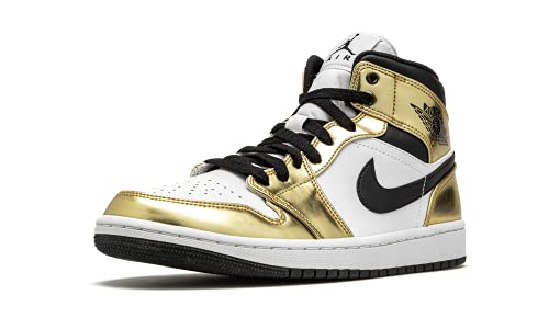 Nike Jordan 1 Mid Metallic Gold White Men's4